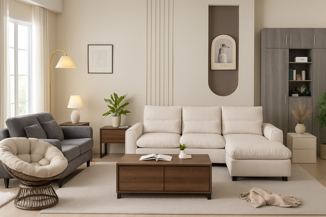 Modern Living Room Comfort & Storage Furniture Bundle – 5-Piece Set