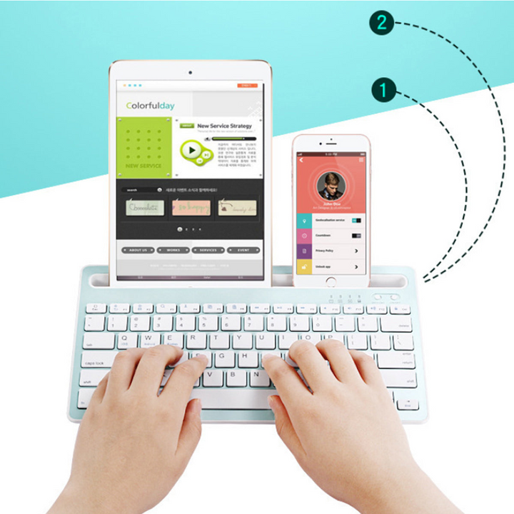 Multi-Task Master Of All Bluetooth Keyboard - Connect Multiple Devices with Ease