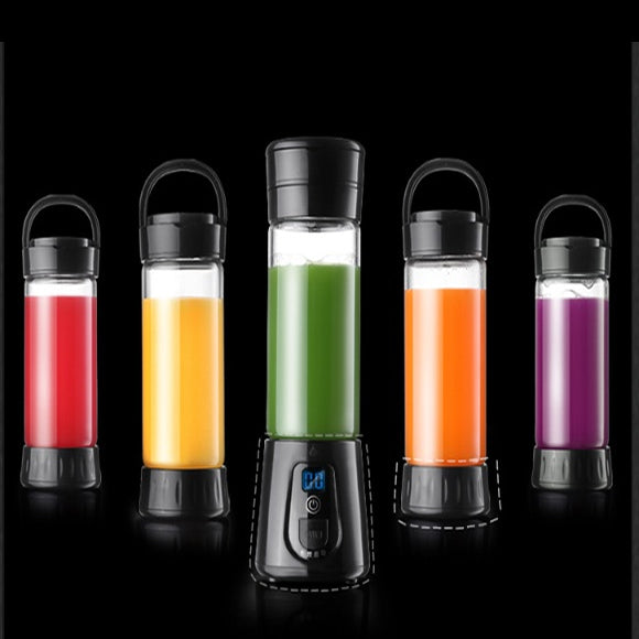 Portable Blender for Quick Juicing & Smoothies, USB Charging, BPA-Free Borosilicate Jar