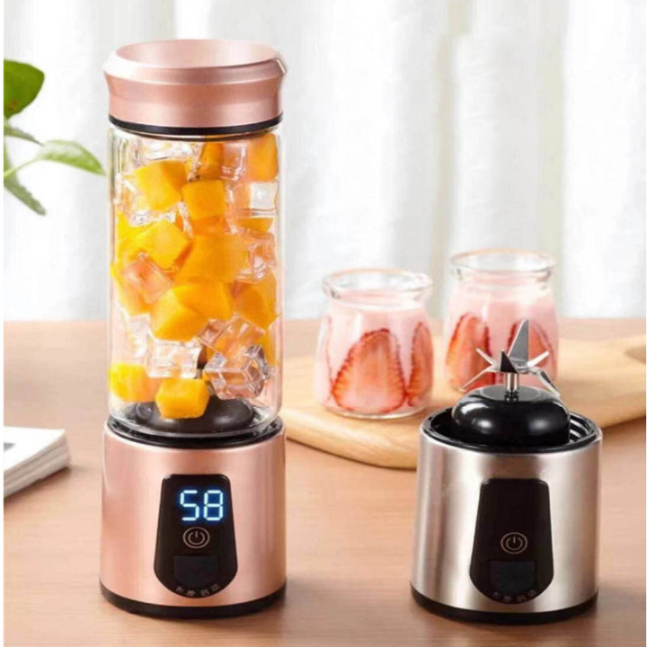 Portable Blender for Quick Juicing & Smoothies, USB Charging, BPA-Free Borosilicate Jar