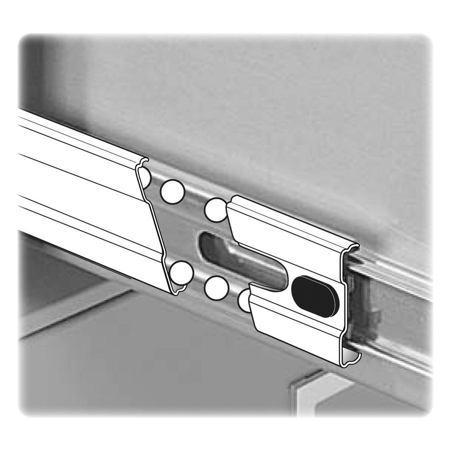 Lorell Fortress Series Vertical File - 15" x 25" x 52" - 4 x Drawer(s) for File - Letter - Vertical - Security Lock, Ball-bearing Suspension, Heavy Duty - Light Gray - Steel - Recycled