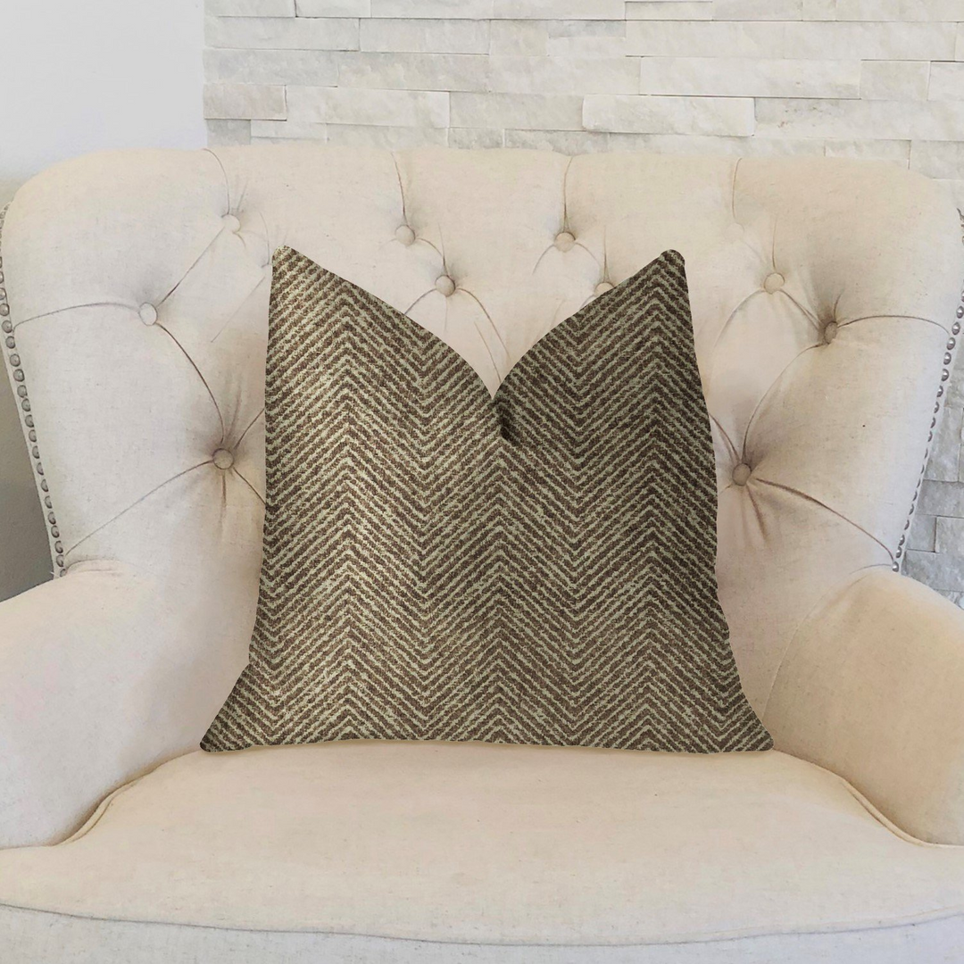 Luxurious Hillside Brown Throw Pillow: A Touch of Elegance and Texture