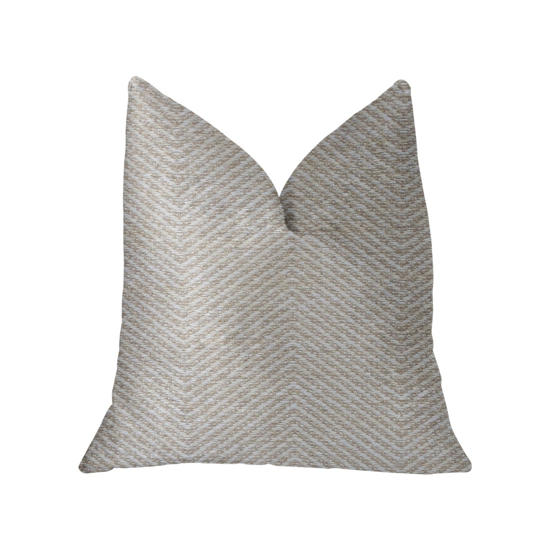 Plainville Beige Luxury Throw Pillow - Opulent Elegance for Any Setting