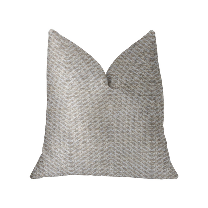 Plainville Beige Luxury Throw Pillow - Opulent Elegance for Any Setting