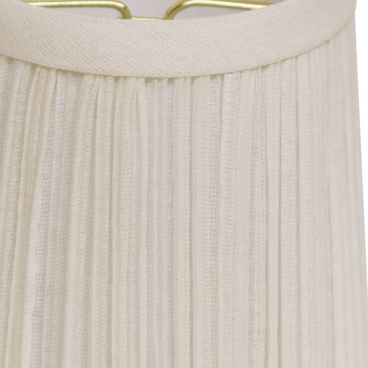 White Set of 6 Chandelier Broadcloth Lampshades - 5 Inch