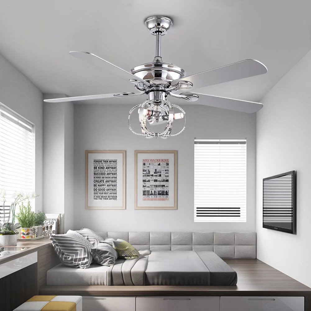 Modern Metal Chandelier Ceiling Fan