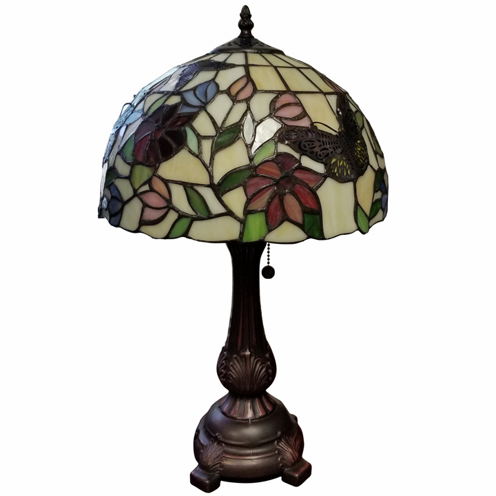 19" Tiffany Style Butterfly Table Lamp