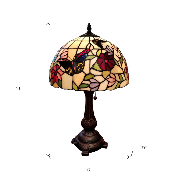 19" Tiffany Style Butterfly Table Lamp