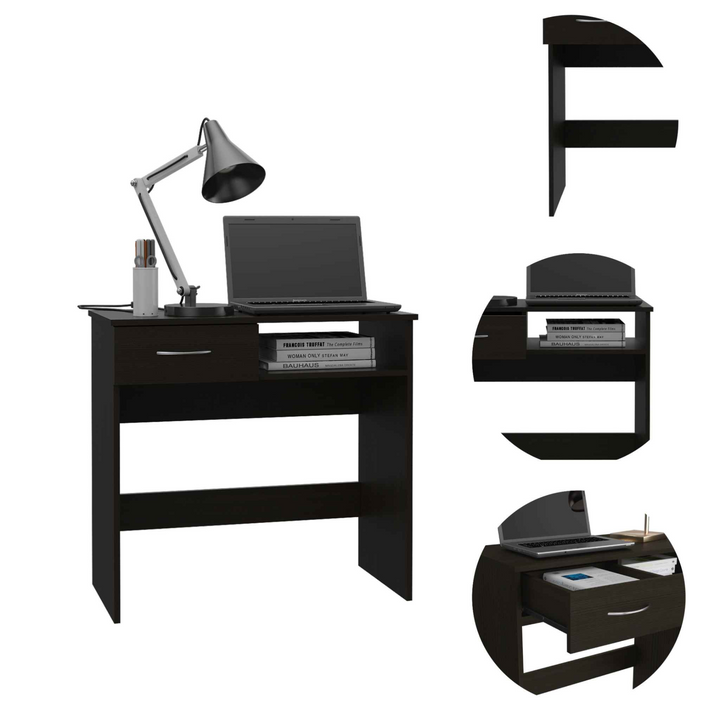 Mod Black Desk and Bookshelf Set - 42 Inch