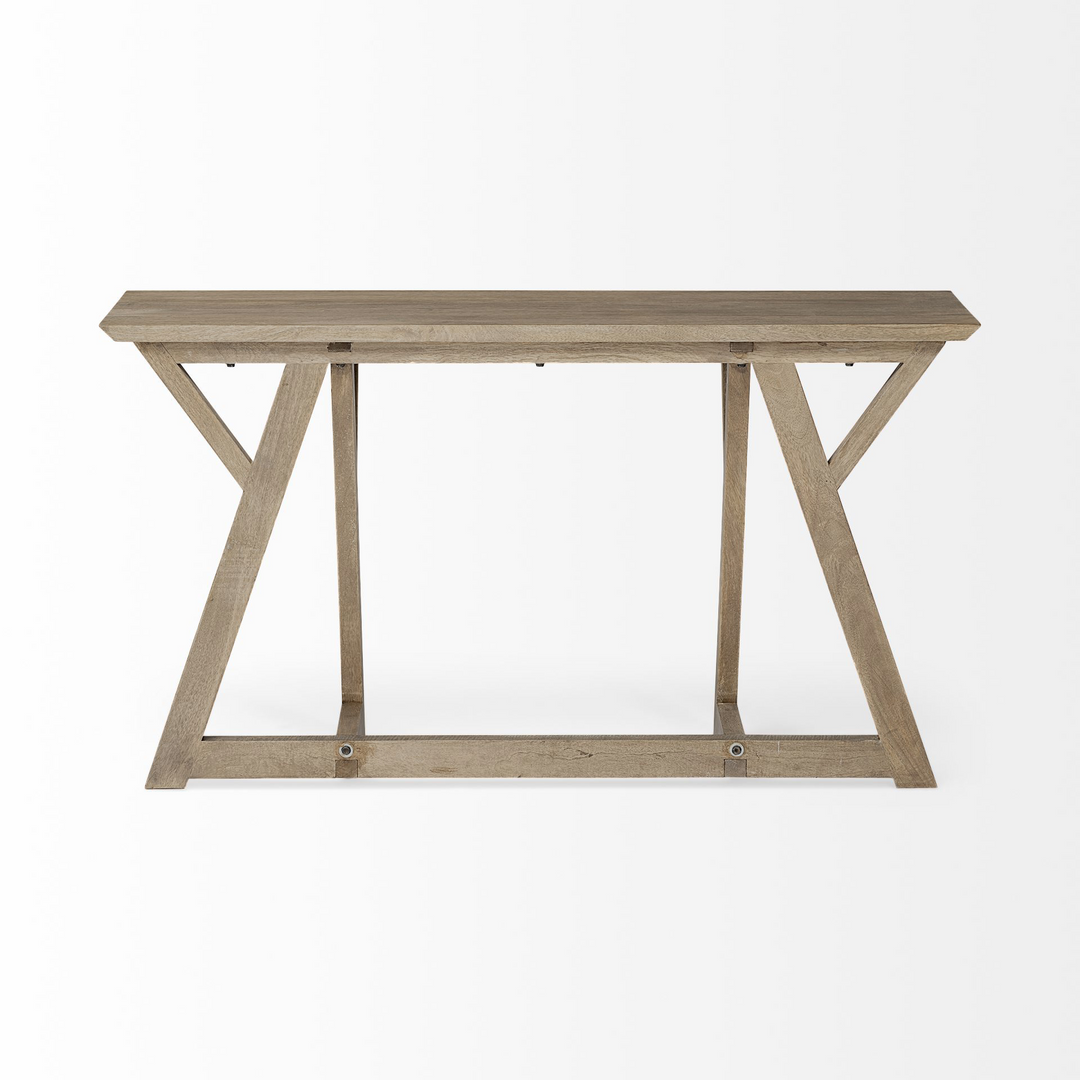 16-Inch Brown Solid Wood Console Table