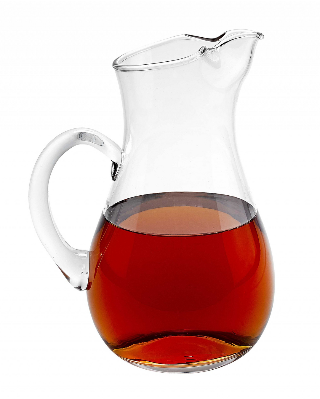 Mouth Blown Glass Pitcher – 36 Oz Clear Contemporary Water, Iced Tea, and Martini Pitcher – Tera Collection