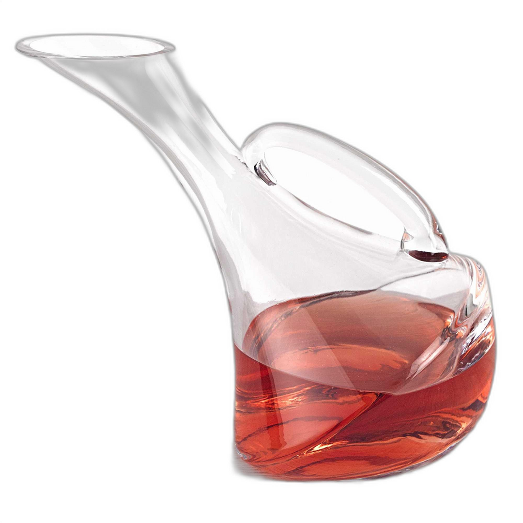 Mouth Blown Glass Wine Carafe – 32 Oz Wine Decanter