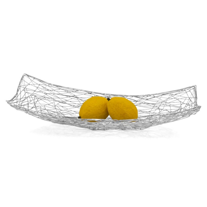 Contemporary Silver Abstract Entwined Wire Centerpiece Bowl