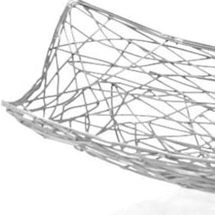 Contemporary Silver Abstract Entwined Wire Centerpiece Bowl