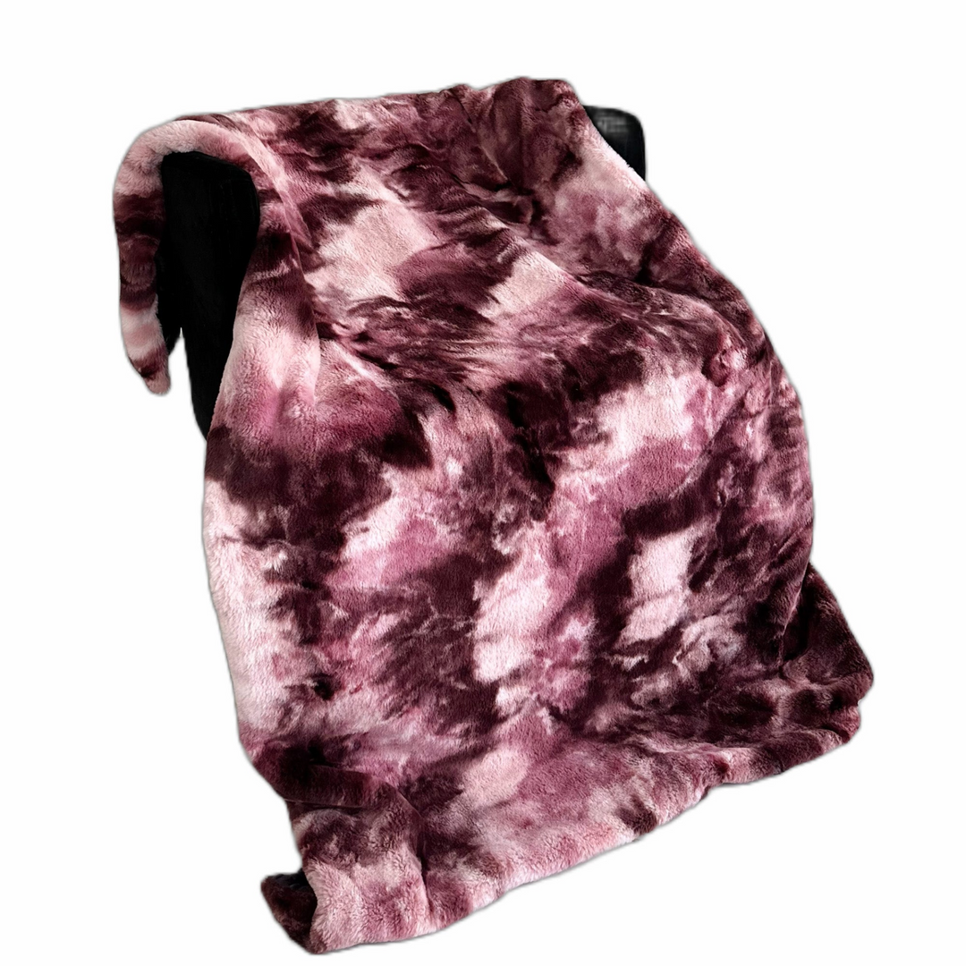 Plutus Rose Fureal Faux Fur - Luxury Throw Blanket