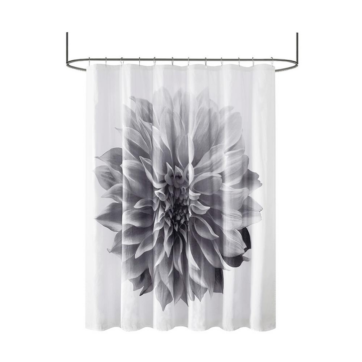 Madison Park Norah Cotton Percale Shower Curtain - 100% Cotton, 72x72"