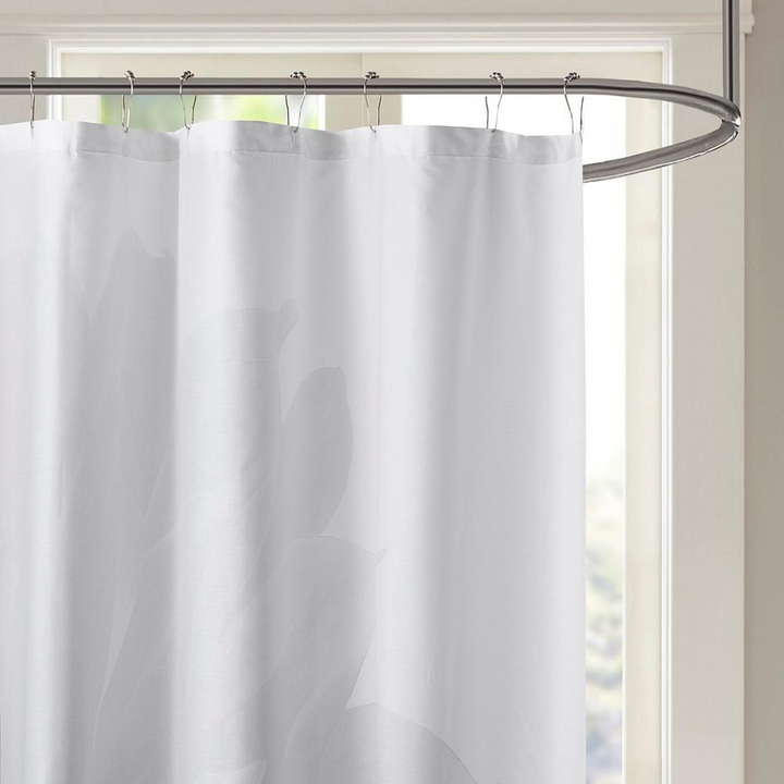 Madison Park Norah Cotton Percale Shower Curtain - 100% Cotton, 72x72"