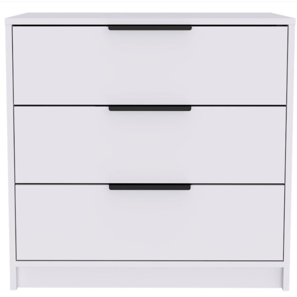 Maryland Three Drawer Dresser - Minimalist Design, White Finish, Spacious Storage