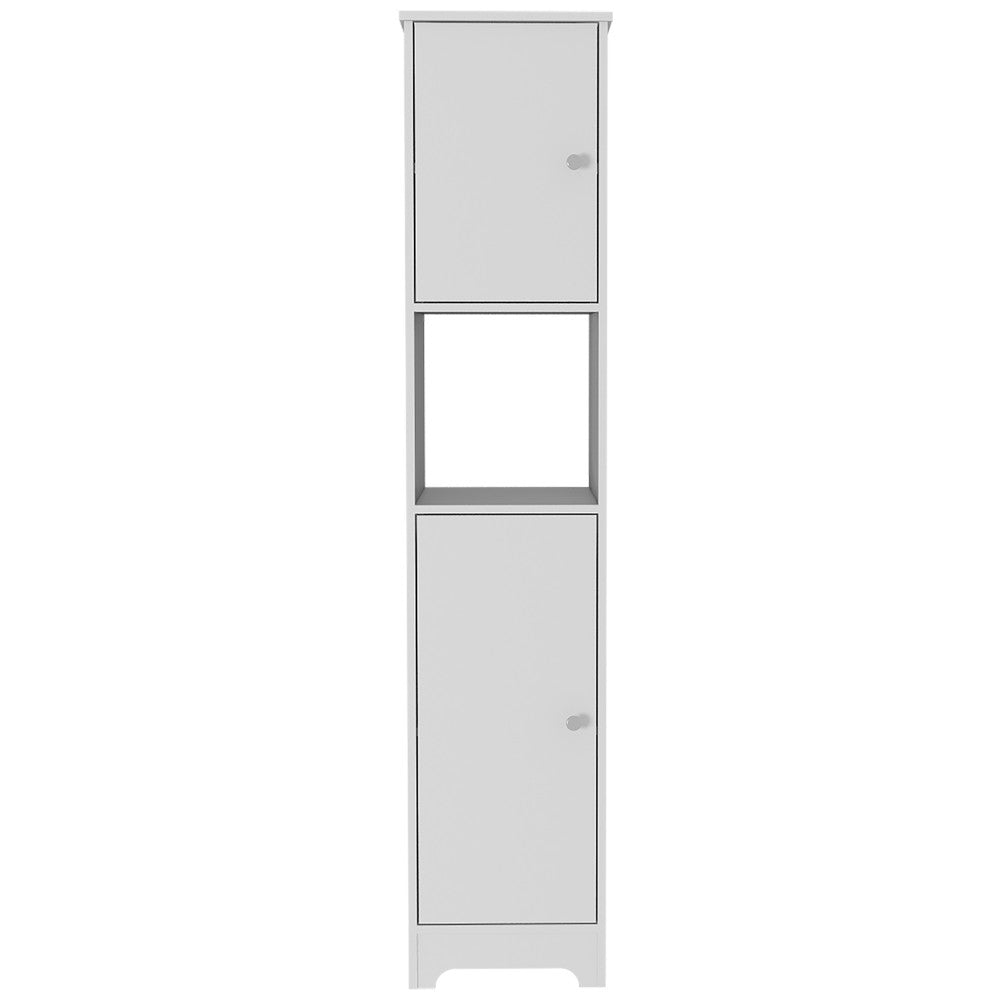 Linen Cabinet Albany, Four Interior Shelves, White Finish