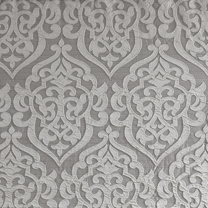 Madison Park Odette Jacquard Shower Curtain - Silver