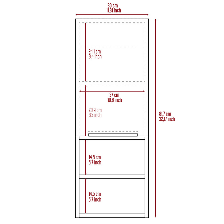 Medicine Cabinet Hazelton, Two Interior Shelves, Pine Finish