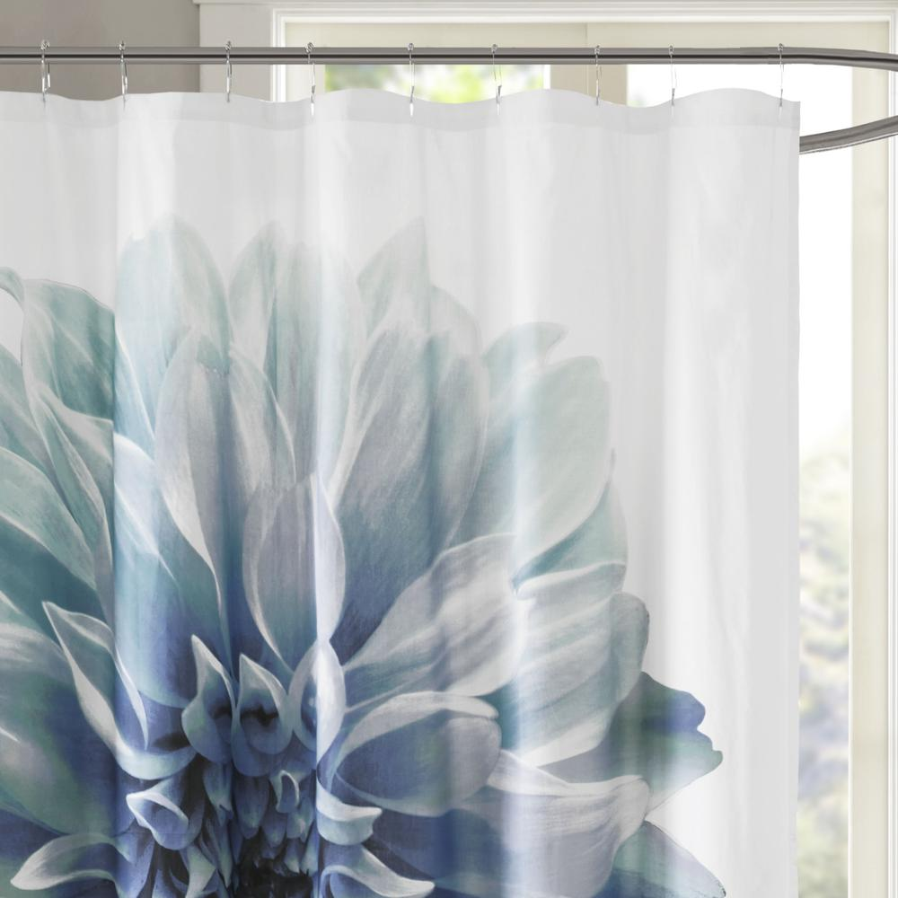 Madison Park Norah Cotton Percale Shower Curtain - Floral Print Design