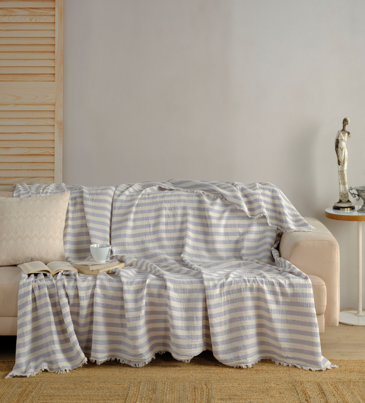 Luxe Muslin Marvel: Premium Turkish Cotton Coverlet & Towel