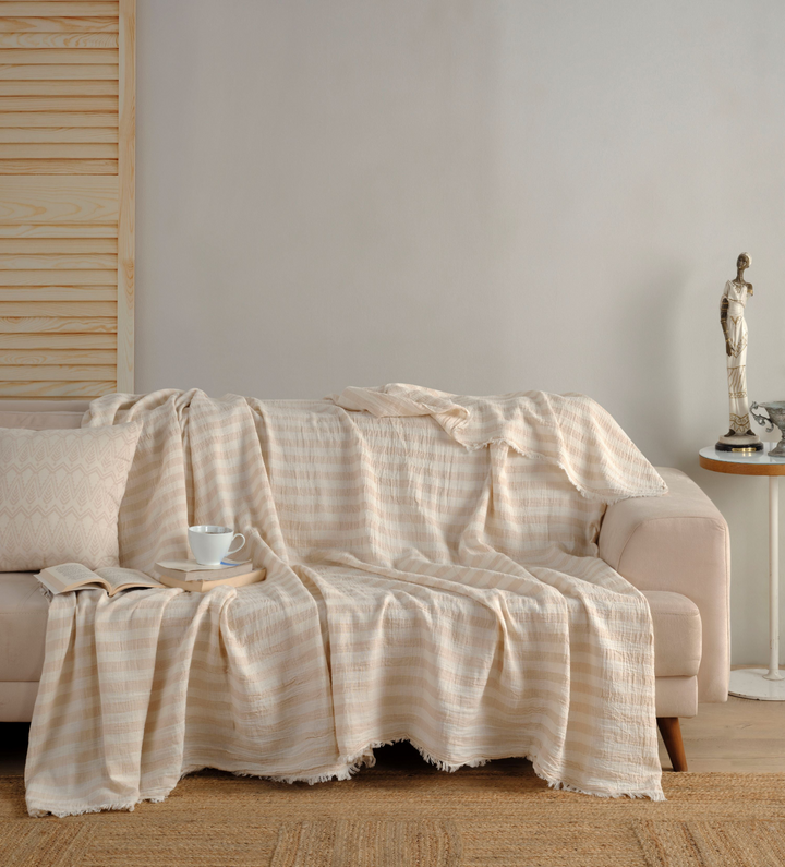 Luxe Muslin Marvel: Premium Turkish Cotton Coverlet & Towel