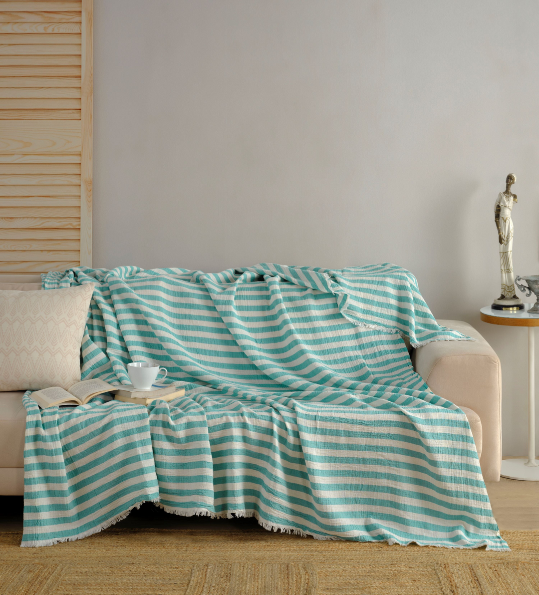 Luxe Muslin Marvel: Premium Turkish Cotton Coverlet & Towel