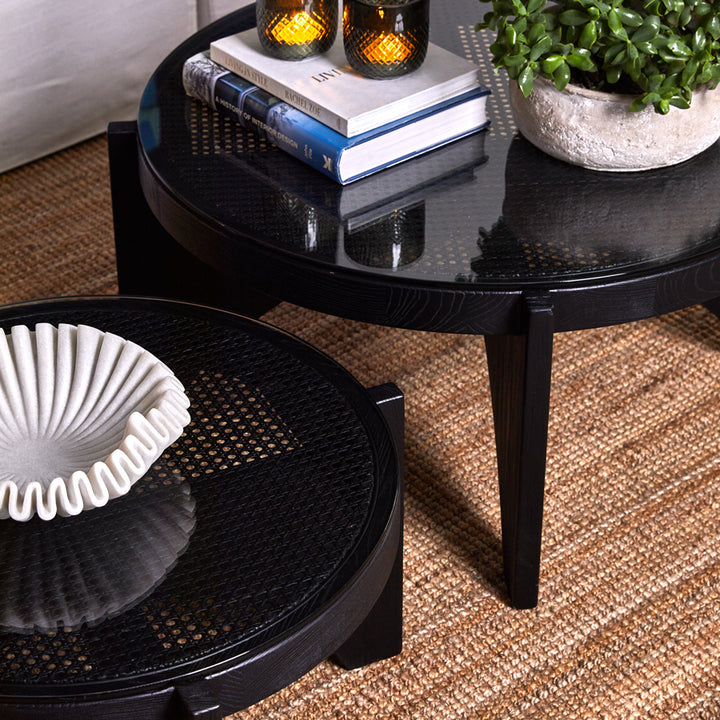 Oasis Rattan Coffee Table - Medium Black-2