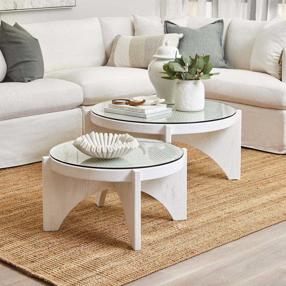 Oasis Rattan Coffee Table - Medium White-1