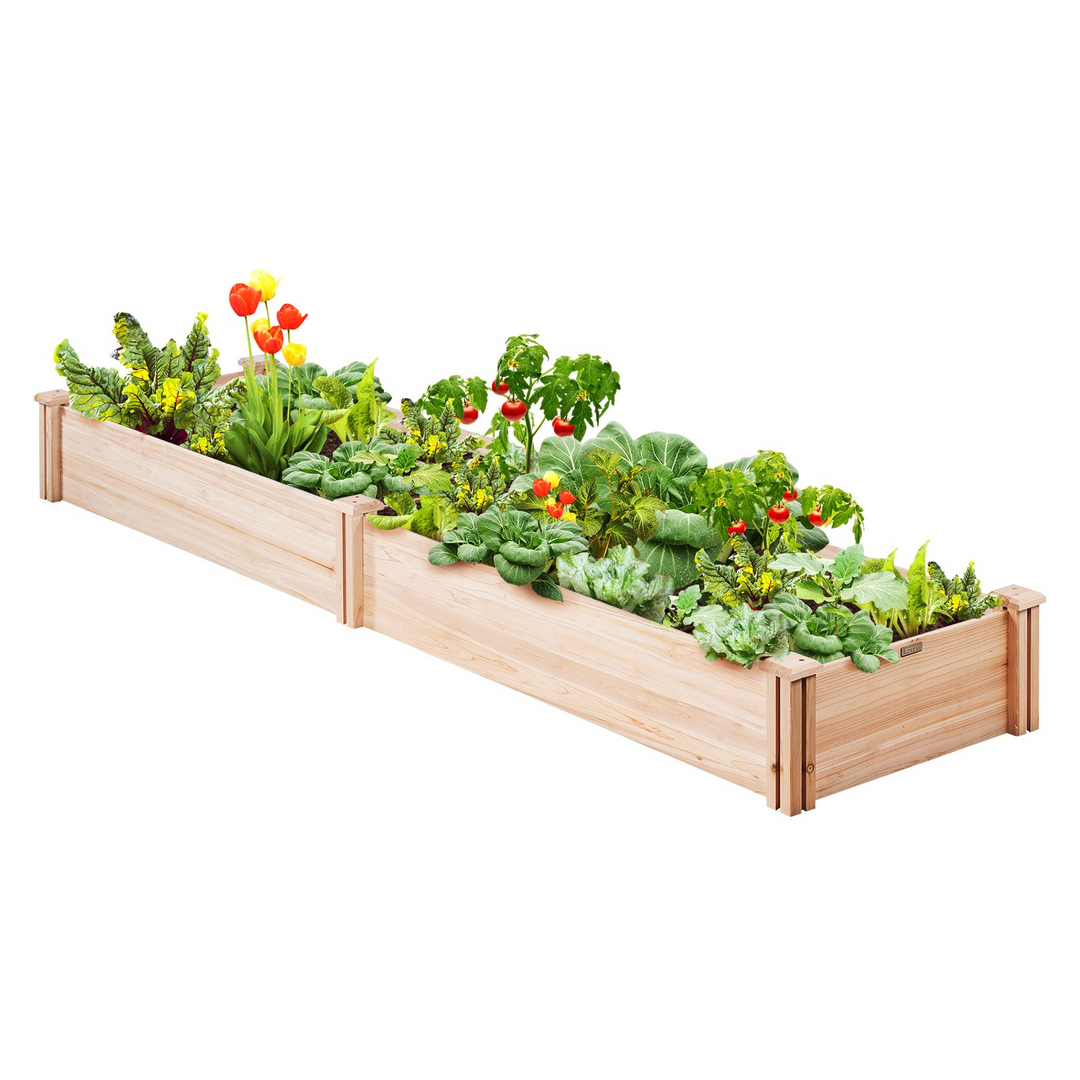 VEVOR Wooden Raised Garden Bed Planter Box 94.5x23.6x9.8" Flower Vegetable Herb