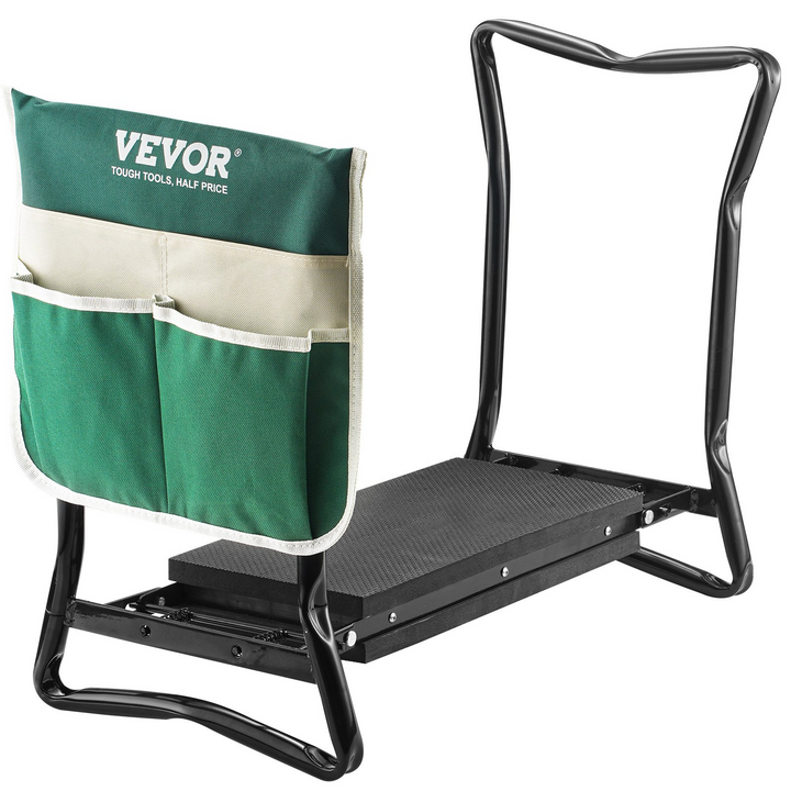 VEVOR Garden Kneeler and Seat, 330 lbs Load Capacity, 8" EVA Wide Pad, Foldable Garden Stool, Kneeling Bench for Gardening with Tool Bag, Gifts for Women, Grandparents, Seniors, Mom and Dad