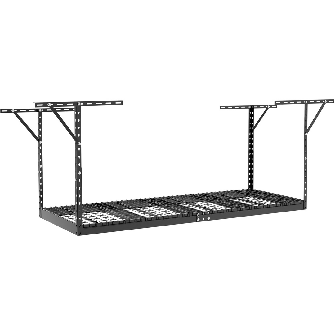 VEVOR Overhead Garage Storage Rack - 3x8 Heavy Duty Adjustable Ceiling Storage Racks (Black)