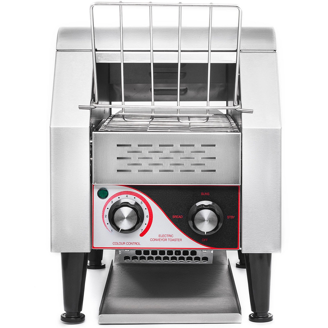 VEVOR Commercial Conveyor Toaster - 150 Slices/Hour, 1340W Stainless Steel