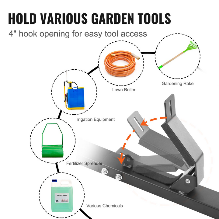 VEVOR Trimmer Rack, 2 Place Weeder Trimmer Rack, Trim Holder Trailer Rack Carrier with Zinc Alloy Password Lock, Mount On Landscape Truck Trailer Enclosed Trimmer Rack Weed Eater Racks, Pair
