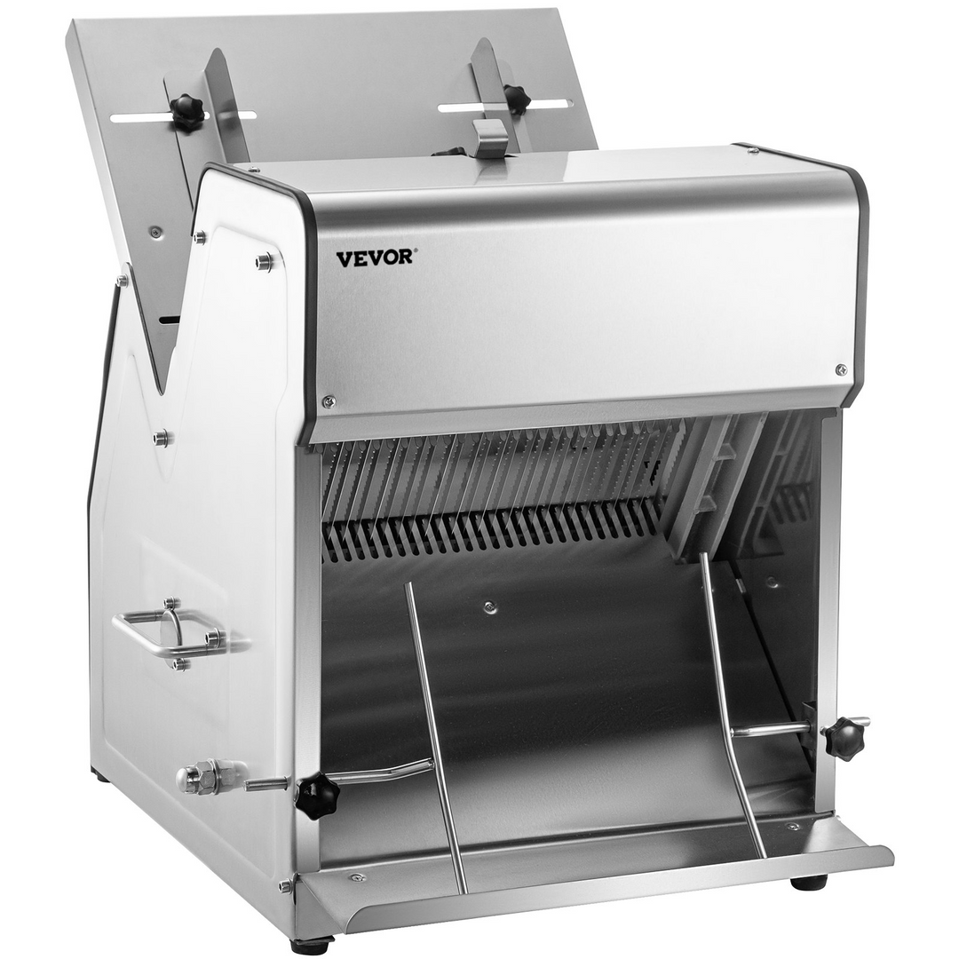 VEVOR Commercial Toast Bread Slicer, 12mm Thickness Electric Bread Cutting Machine, 31PCS Commercial Bakery Bread Slicer, 110V Toast Cutter Cutting Machine, Bread Cutter for Bread Sheet Cutter Cutting