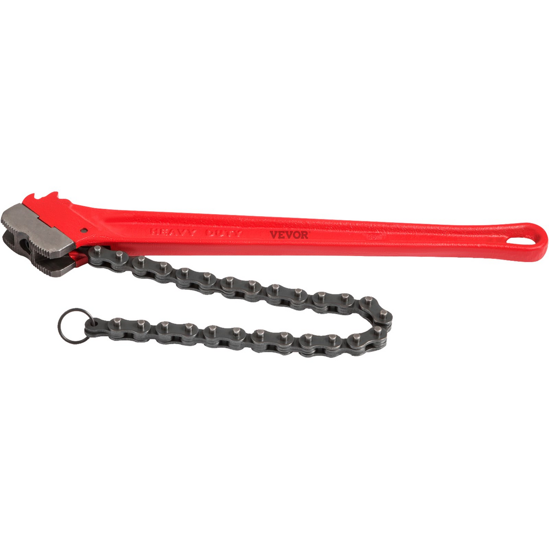 VEVOR Chain Wrench Pipe 36-Inch, Heavy Duty Oil Filter Chain Wrench with 4-1/2 to 7-1/2 Inch Capacity, 30-Inch Chain Length Plumbing Pipe Tool