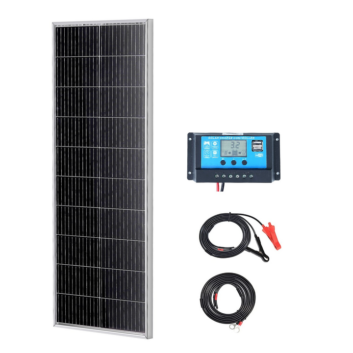 VEVOR 100W Monocrystalline Solar Panel Kit 12V Solar Panel & Charge Controller