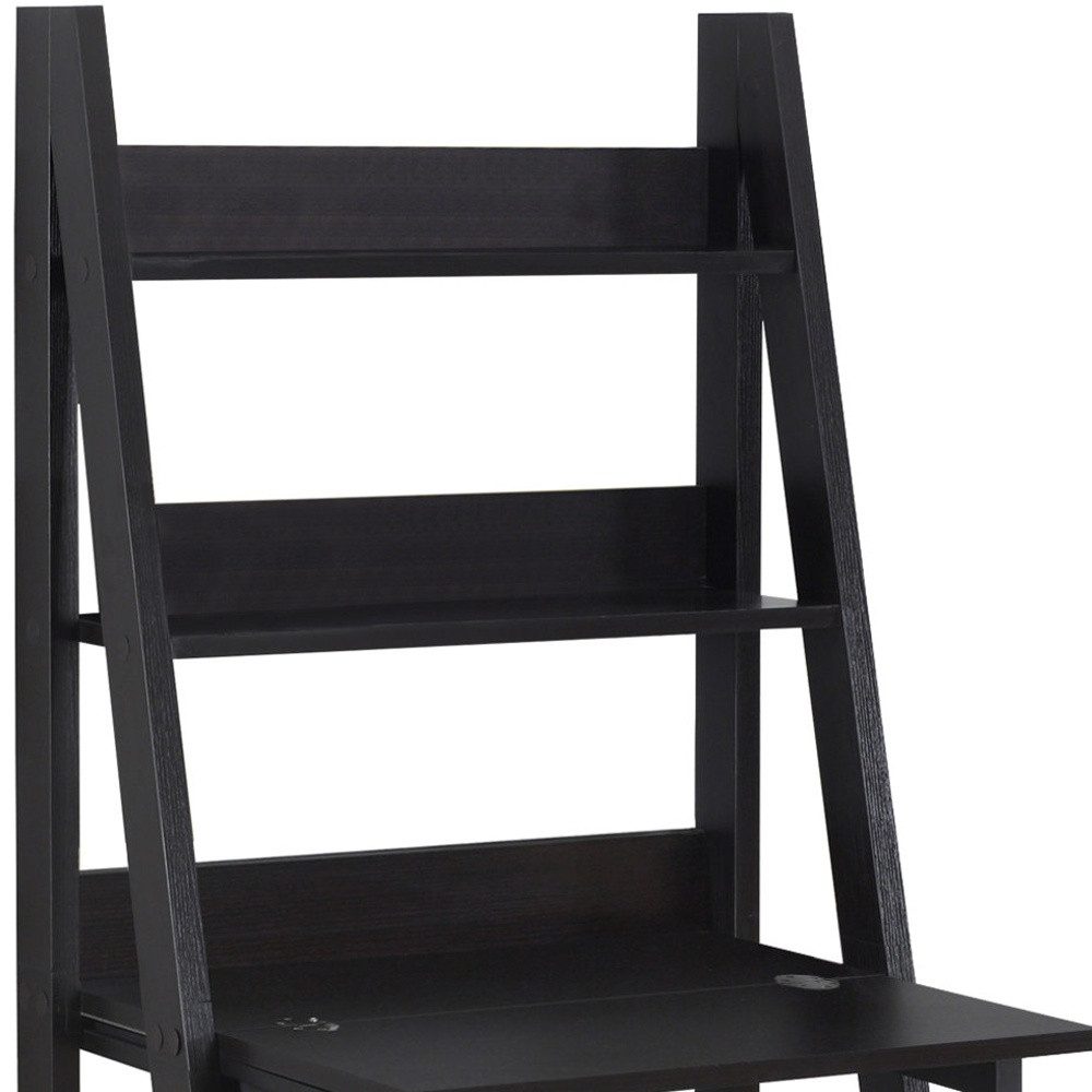 19" Espresso Rectangular Ladder Desk