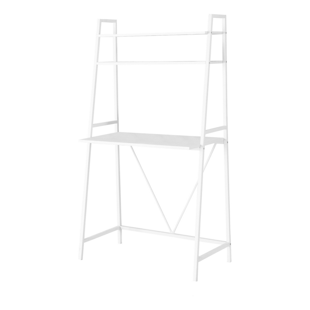 18" White Rectangular Ladder Desk