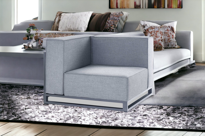 "41" Gray Linen Side Chair - Stylish and Durable Accent Furniture for Living Room, Bedroom, or Office