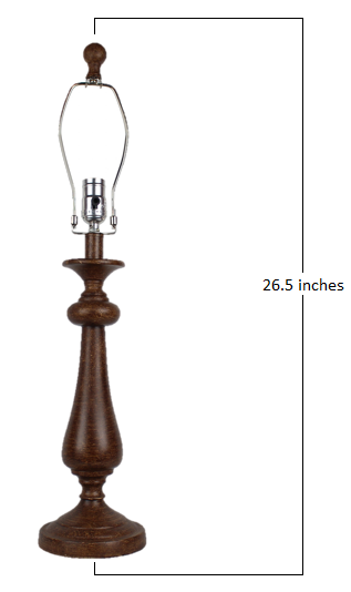 Elegant 27" Dark Brown Standard Table Lamp