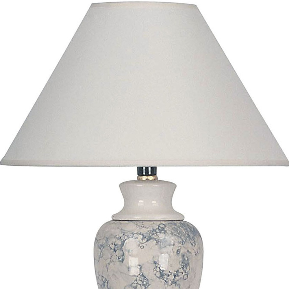Ivory Marbled Ceramic Table Lamp