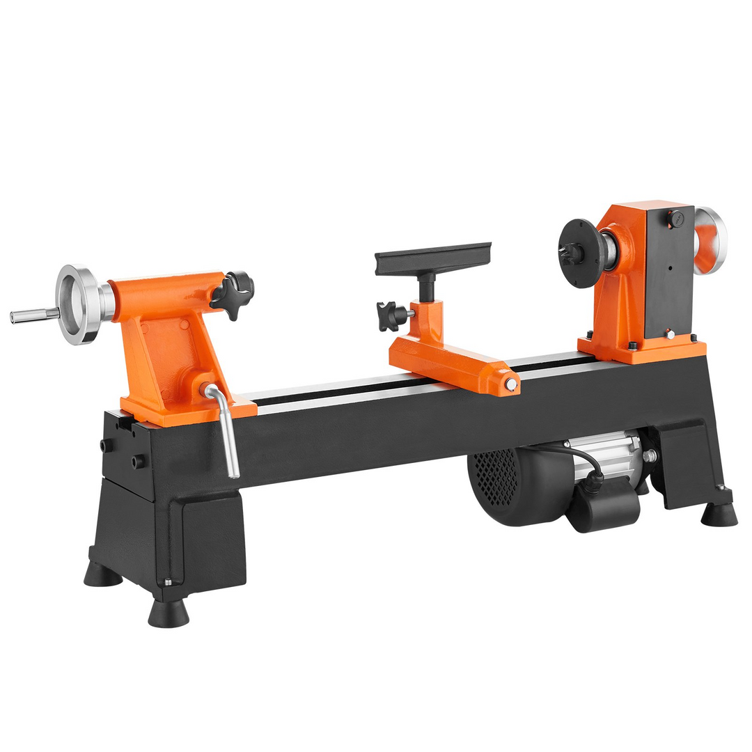 VEVOR Benchtop Wood Lathe, 10 in x 18 in, 0.5 HP 370W Power Wood Turning Lathe Machine, 5 Variable Speeds 780/1320/1920/2640/3840 RPM with Rod Injection Wrenches Faceplate Foot Pads, for Woodworking