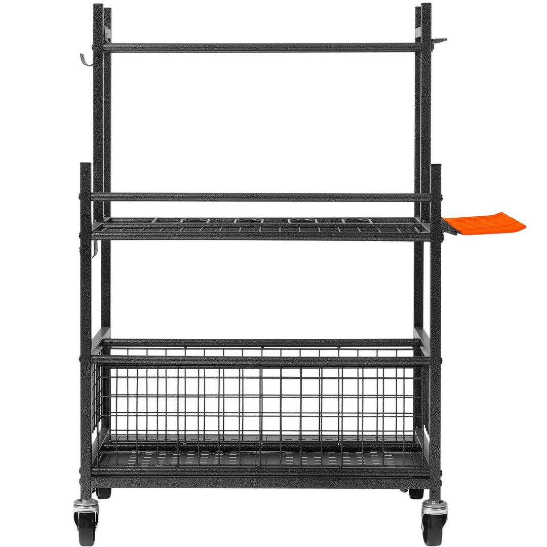 VEVOR Garden Tool Organizer with Wheels - Space-Saving Yard Tool Tower Rack for Garage and Shed Storage