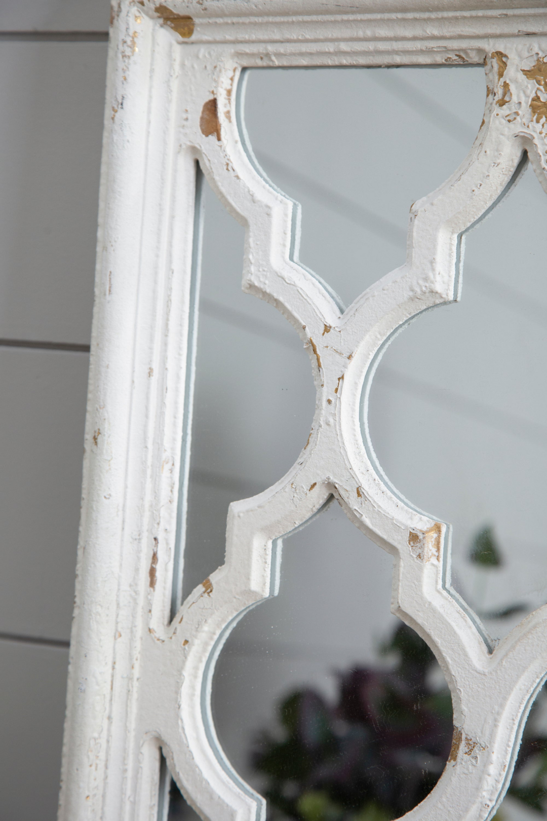Distressed White Floor Mirror | Full Body Mirror for Bathroom Bedroom Living Room | 24"x60"