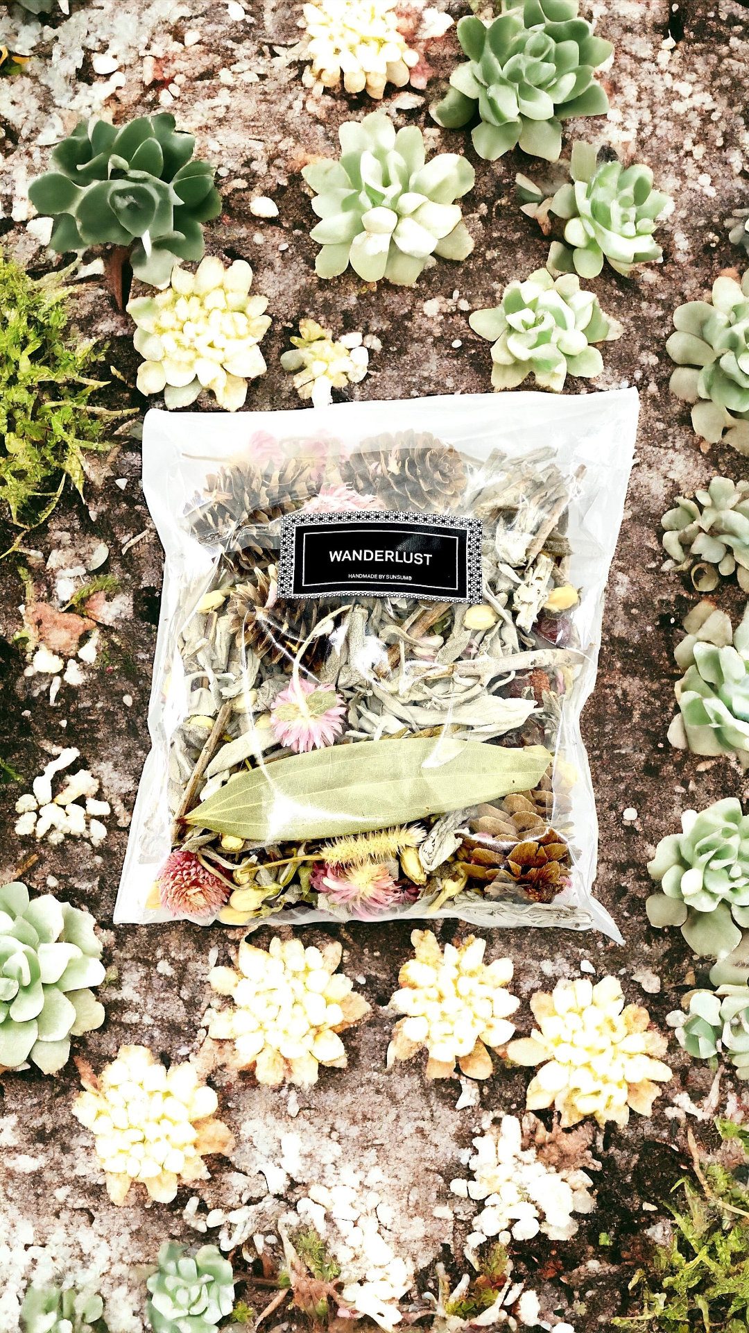 Wanderlust, Wildflower & Sage Loose Dried Flowers - Naturally Scented Flower Confetti Potpourri - 2 oz