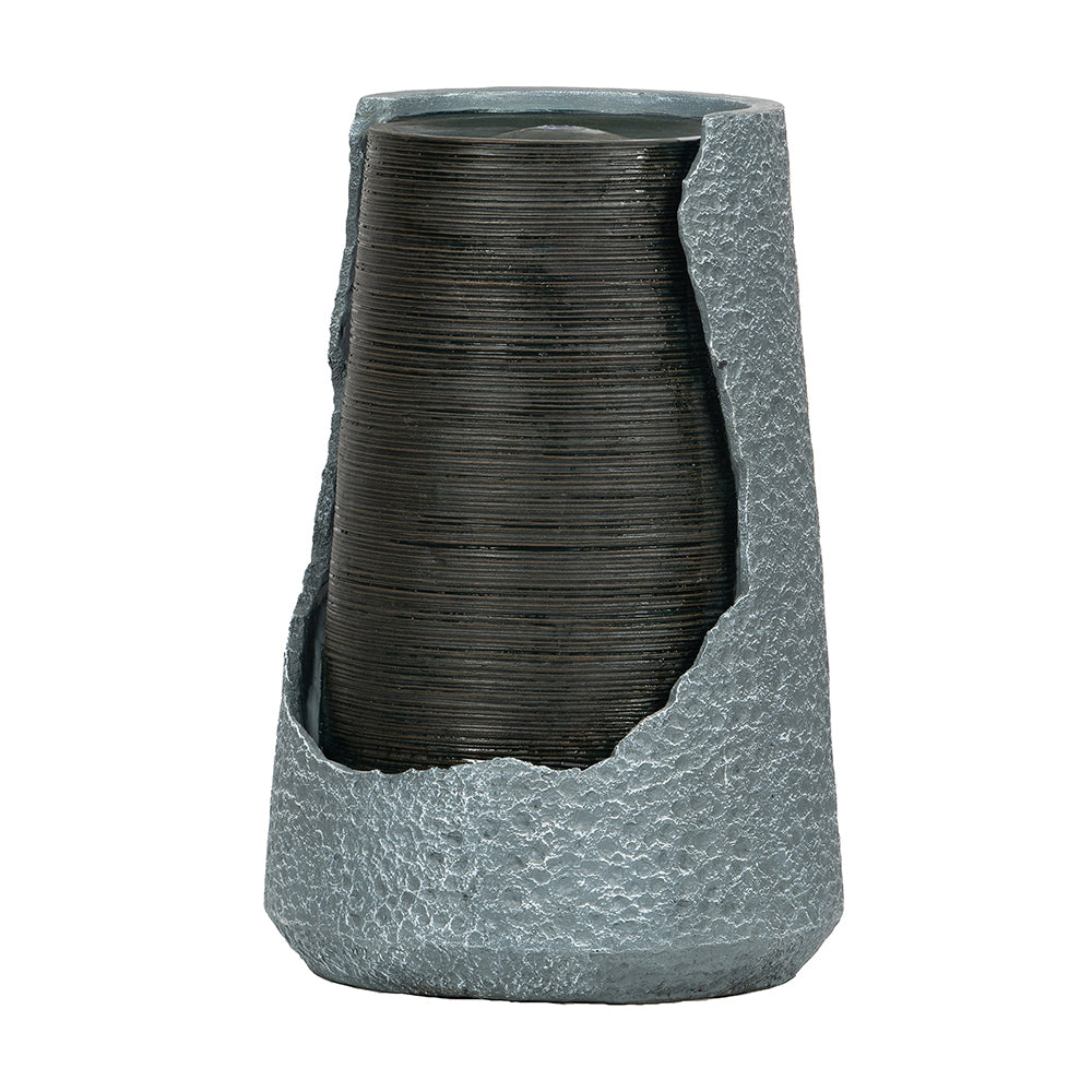 Chic Modern Polyresin Water Fountain - A Stunning Statement of Serenity