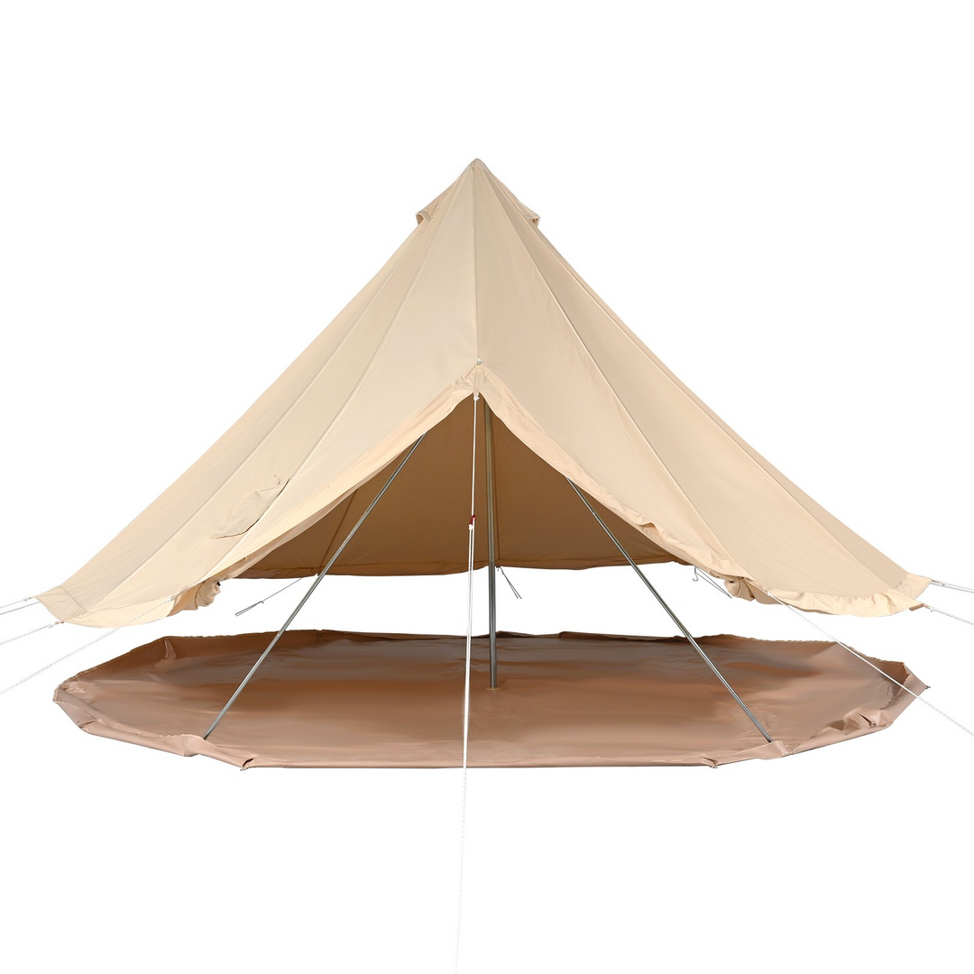 VEVOR Canvas Bell Tent, 4 Seasons 3 m/9.8ft Yurt Tent, Canvas Tent for Camping with Stove Jack, Breathable Tent Holds up to 4 People, Family Camping Outdoor Hunting Party